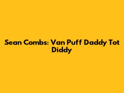 Sean Combs: Van Puff Daddy Tot Diddy