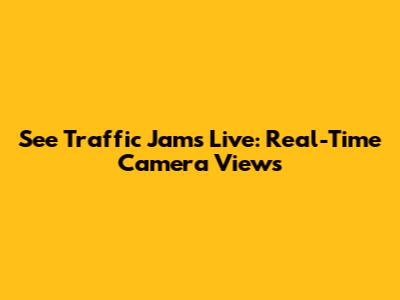 See Traffic Jams Live: Real-Time Camera Views