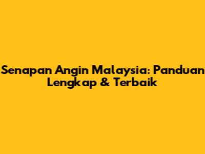 Senapan Angin Malaysia: Panduan Lengkap & Terbaik