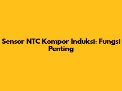 Sensor NTC Kompor Induksi: Fungsi Penting