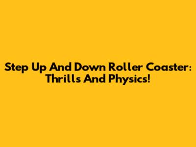 Step Up And Down Roller Coaster: Thrills And Physics!