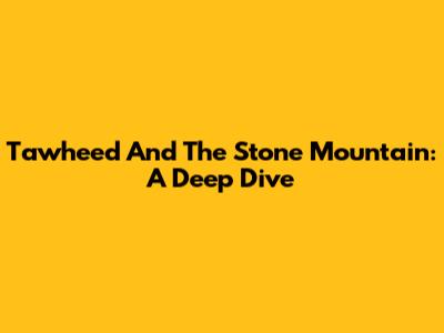 Tawheed And The Stone Mountain: A Deep Dive