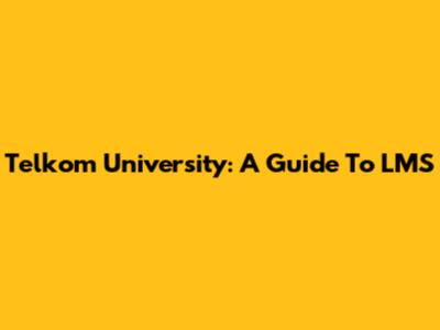 Telkom University: A Guide To LMS