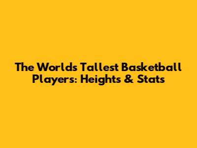 The World's Tallest Basketball Players: Heights & Stats