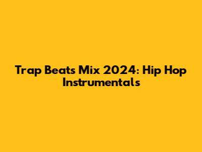 Trap Beats Mix 2024: Hip Hop Instrumentals