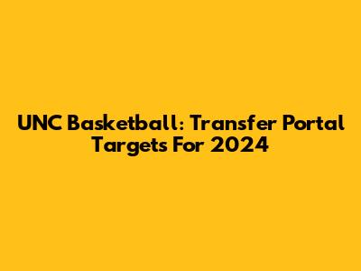 UNC Basketball: Transfer Portal Targets For 2024