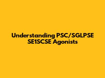 Understanding PSC/SGLPSE SE1SCSE Agonists