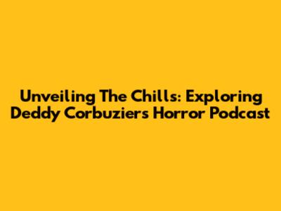 Unveiling The Chills: Exploring Deddy Corbuzier's Horror Podcast