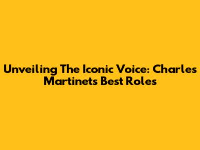 Unveiling The Iconic Voice: Charles Martinet's Best Roles