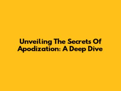 Unveiling The Secrets Of Apodization: A Deep Dive