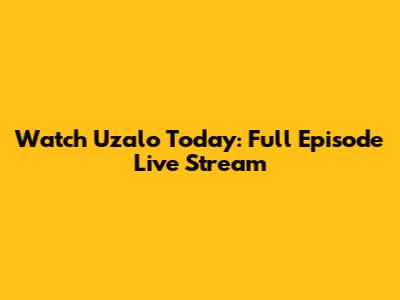Watch Uzalo Today: Full Episode Live Stream