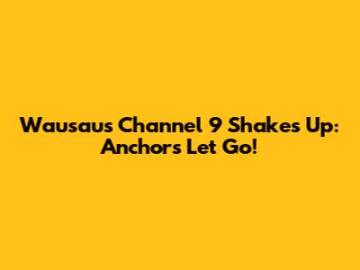 Wausau's Channel 9 Shakes Up: Anchors Let Go!