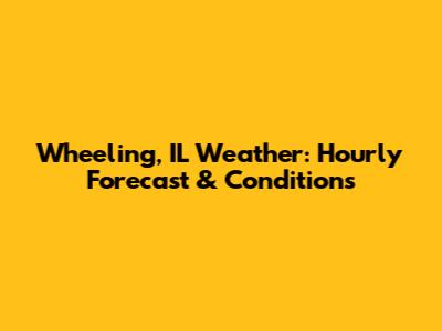 Wheeling, IL Weather: Hourly Forecast & Conditions