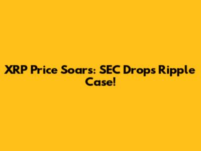 XRP Price Soars: SEC Drops Ripple Case!